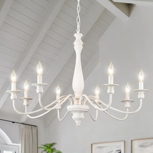 8 Lights-Distressed White
