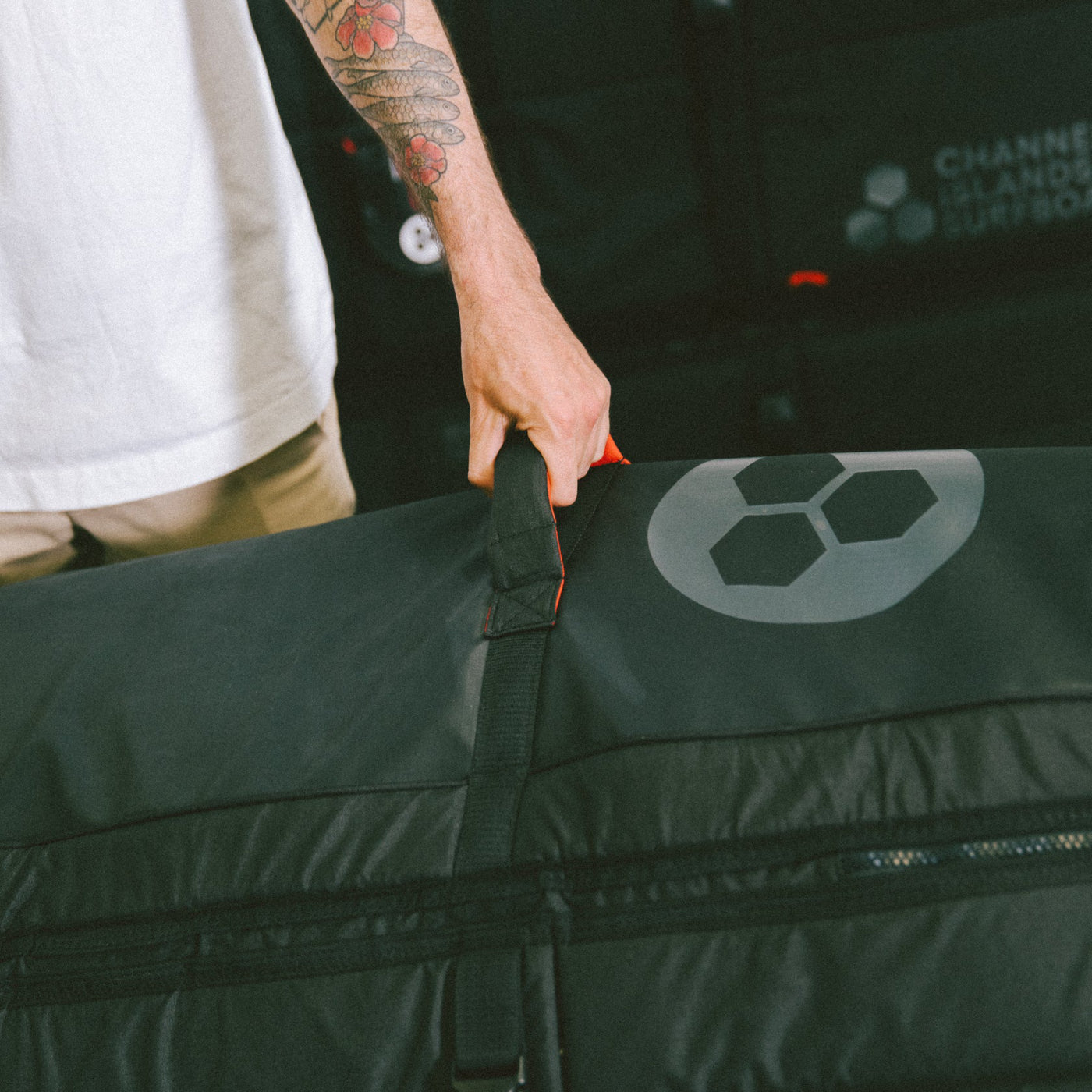 Channel Islands QUAD Wheeled TRAVELER Surfboard Cover - Black - Waterproof & Durable Protection for Travel & Storage | Perfect for Surf Trips, Airplane Transport & Beach Days