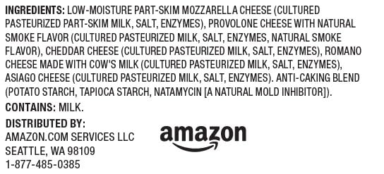 Happy Belly Shredded Italian 5 Cheese Blend, 8 Oz - Perfect for Pizza, Pasta & Italian Recipes | Premium Quality Cheese for Cooking & Baking
