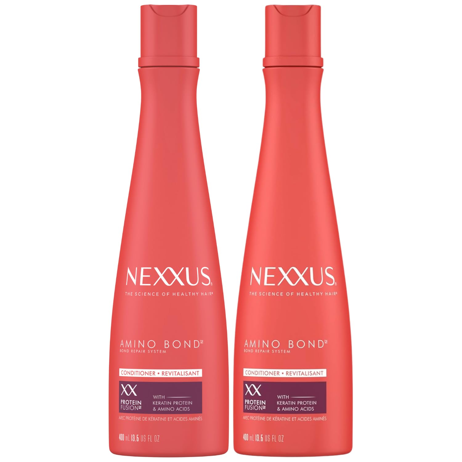Nexxus Amino Bond Conditioner for Damaged Hair - Repairing Treatment with Amino Acids & Keratin Protein - 13.5 oz (Pack of 2) - Ideal for Color-Treated, Bleached & Chemically Processed Hair - Salon Quality Deep Conditioning at Home