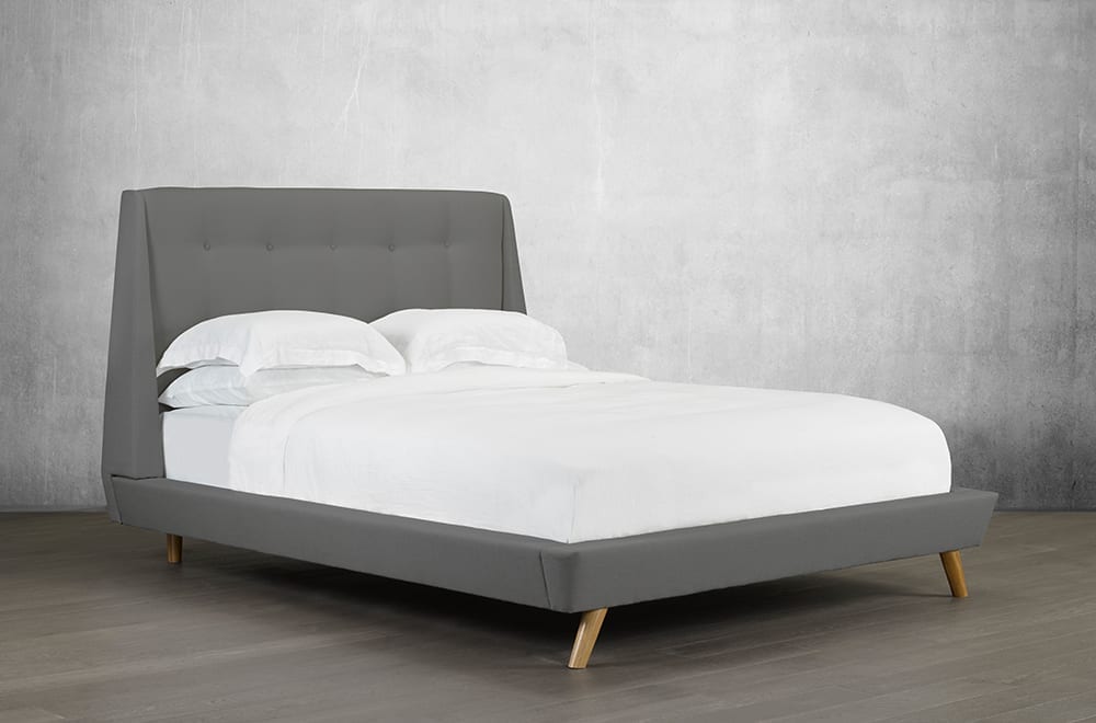 Canadian Made Bed Frame with Scandinavian Design - Modern Minimalist Style for Bedroom, Guest Room & Airbnb