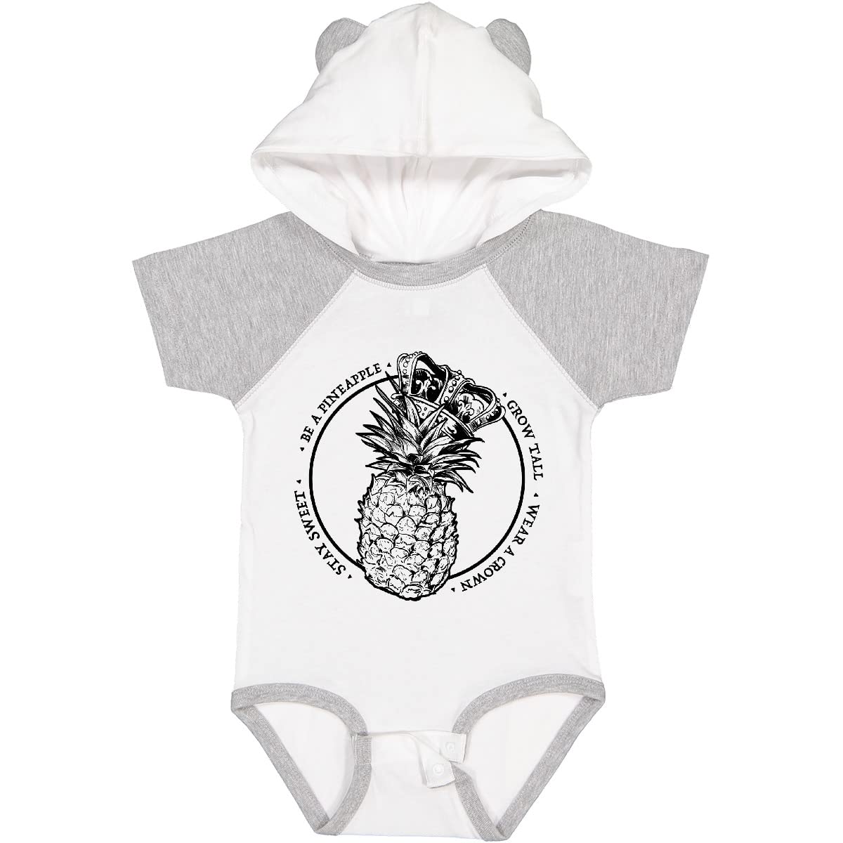 Grow Tall Stay Sweet Wear a Crown Pineapple Queen Baby Bodysuit - Cute Unisex Infant Onesie for Boys & Girls - Perfect for Birthday, Photo Shoots & Royal-Themed Parties