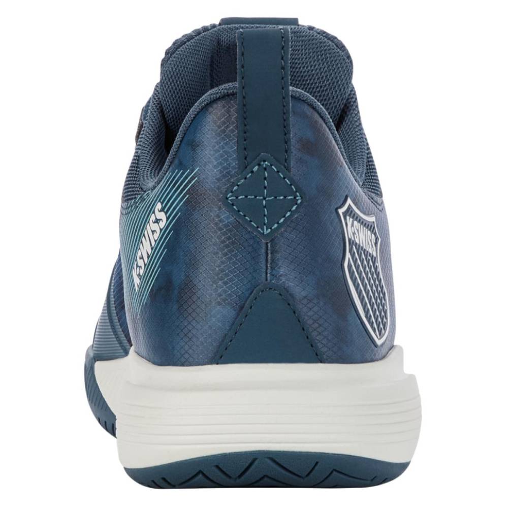 K Swiss Ultrashot Team Men's Tennis Shoes - Lightweight Performance Court Shoes for Men in Indian Teal/Star White | Perfect for Competitive Tennis, Pickleball & Casual Wear