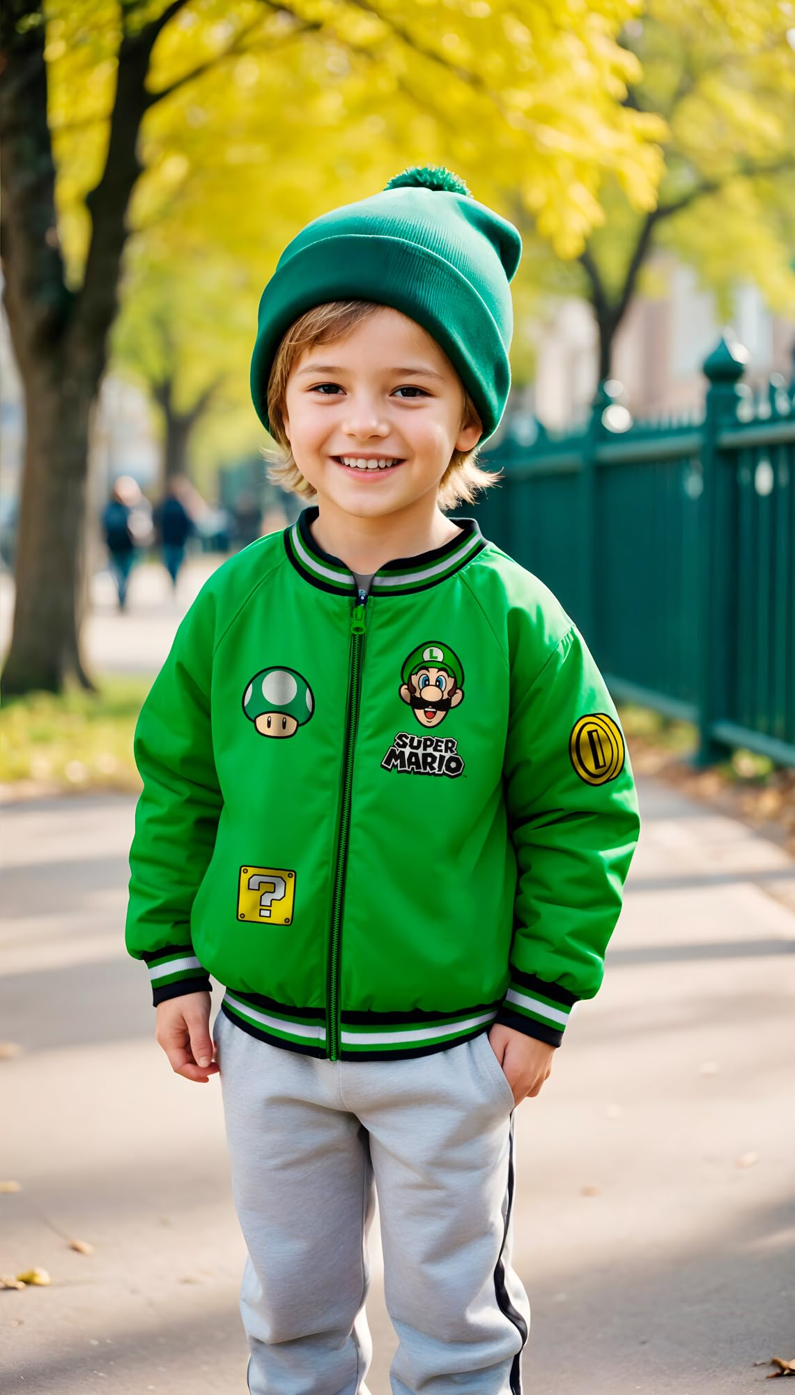 Nintendo Super Mario Bomber Jacket - Mario & Luigi Video Game Inspired Windbreaker for Men & Women | Perfect for Cosplay, Gaming Events & Streetwear Fashion