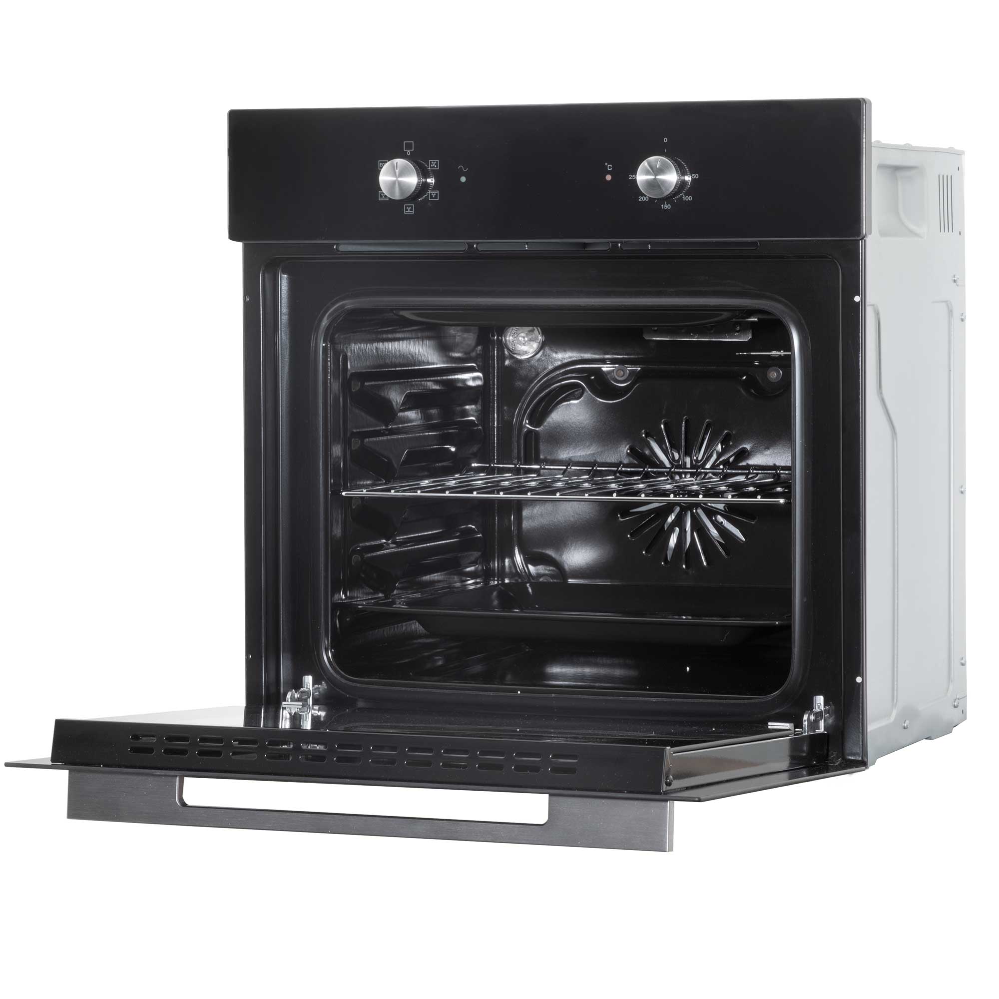 Baridi 60cm Built-In 5 Function Fan Assisted Electric Oven with 55L Capacity - Black (DH124) for Modern Kitchens, Baking & Roasting