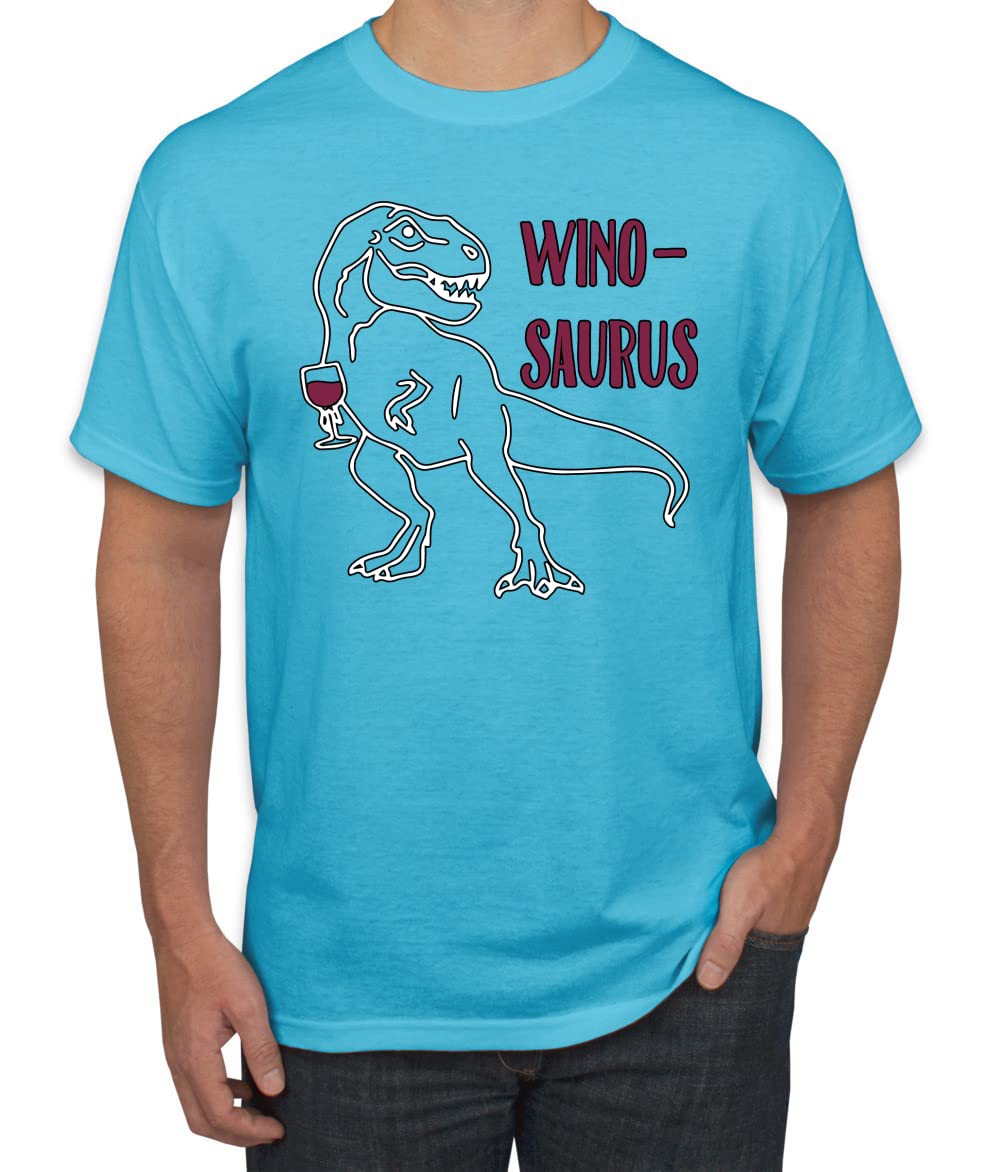 Winosaurus Funny Dinosaur Wine Joke Pun Graphic T-Shirt for Men | Cool Drinking Tee for Wine Lovers, Parties & Casual Wear