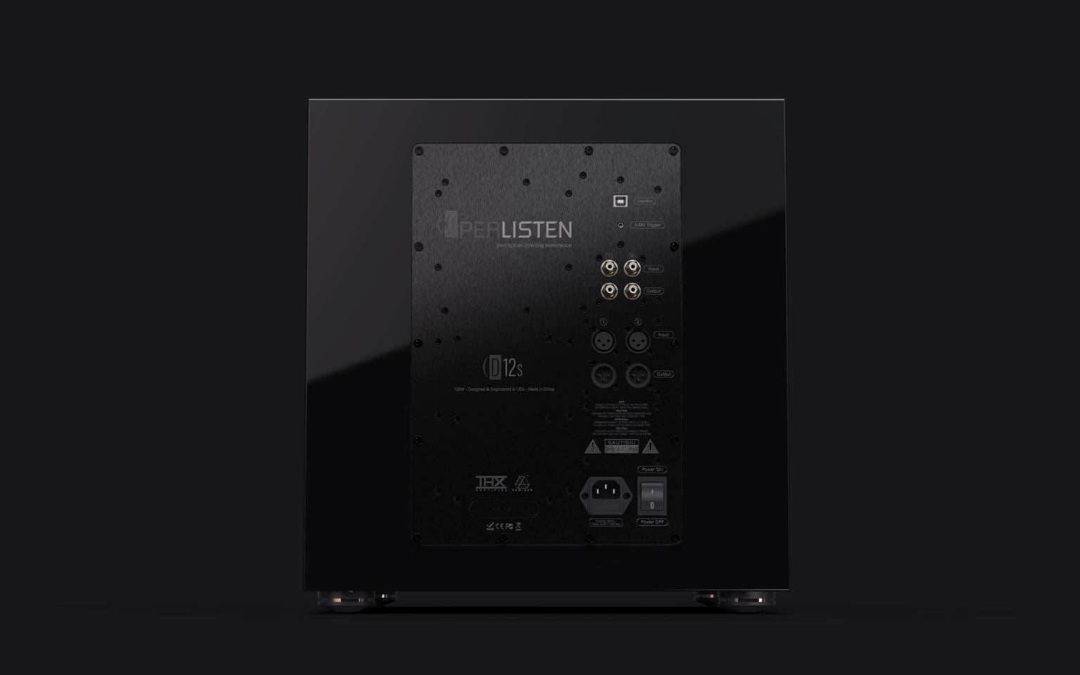 Perlisten Audio D12s Subwoofer - High-Performance 12-Inch Powered Subwoofer with Piano Black Finish | Perfect for Home Theater, Music Listening & Gaming