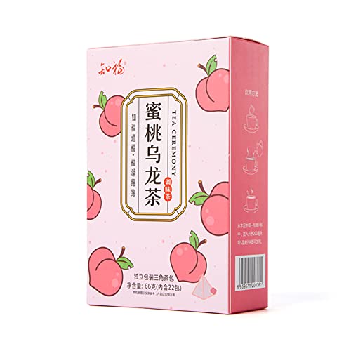 Premium Peach Oolong Tea Bags - 22 Count Natural Fruit Infused Tea for Relaxation & Energy - 66g Individual Packages - Perfect for Morning Boost or Afternoon Refreshment - Ideal for Office, Home & Travel Use