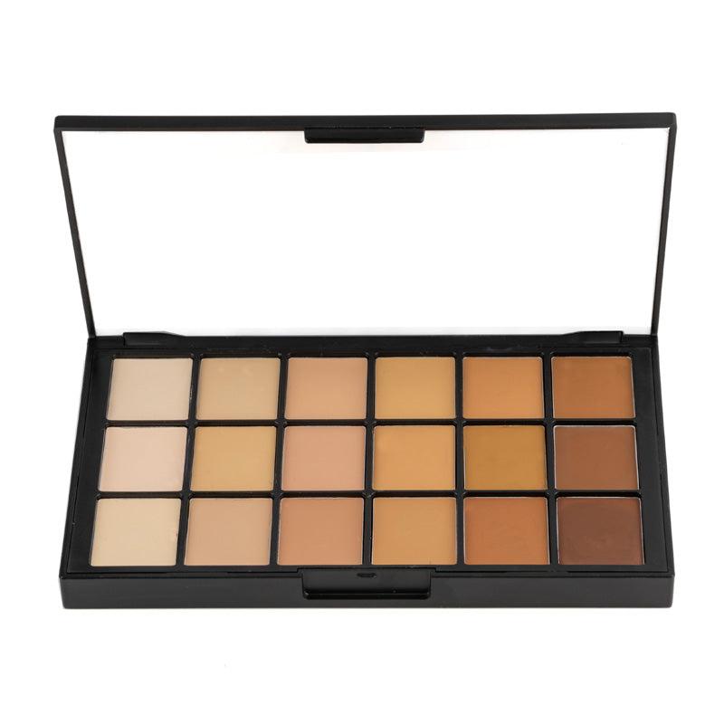 Ben Nye Matte HD Foundation Palette - 18 Colors Professional Makeup Kit for Flawless Coverage | Perfect for Photoshoots, Theater & Special Effects Makeup
