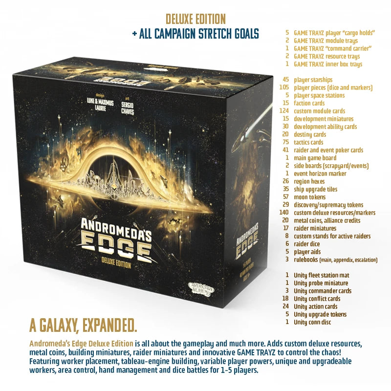 Andromeda's Edge Kickstarter All-In Deluxe Edition - Sci-Fi Board Game for Adults & Teens - Perfect for Game Nights, Parties & Strategy Enthusiasts