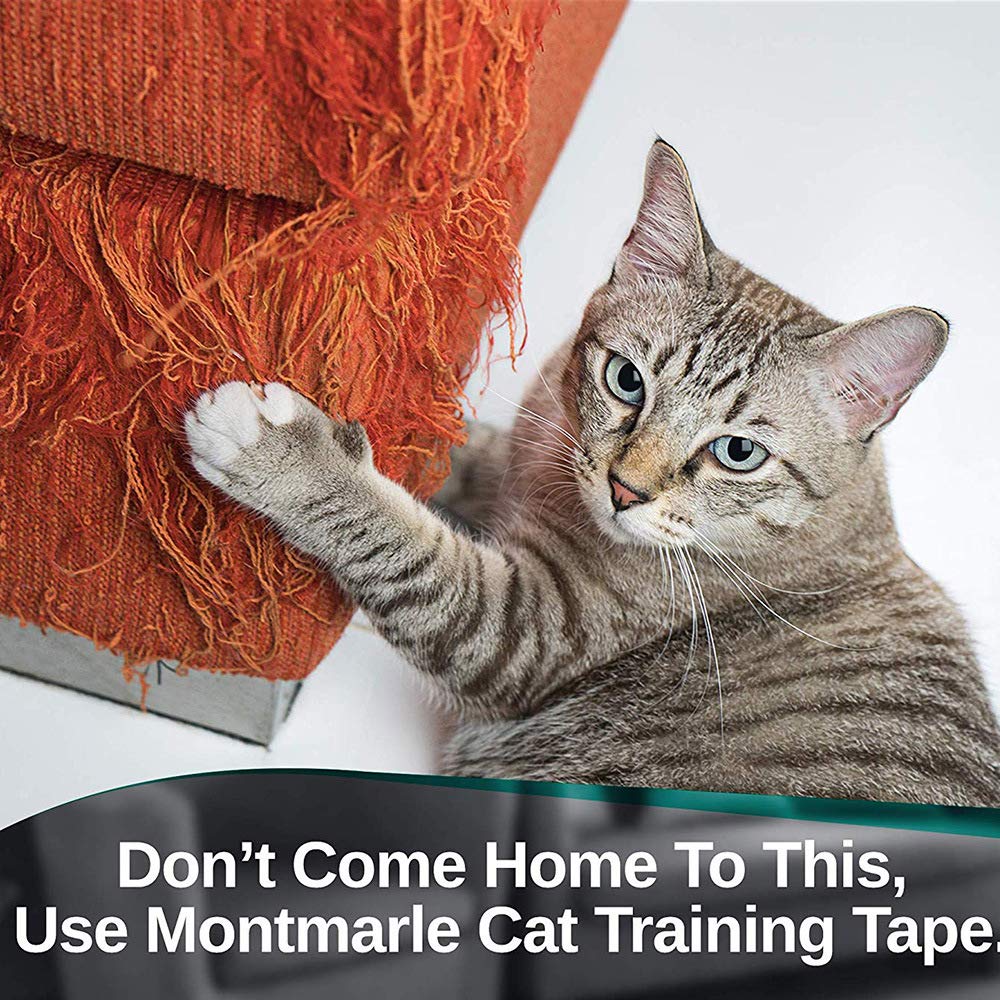 Anti Scratch Tape for Cats - Double Sided Cat Deterrent Training Tape | Furniture Protector for Couches, Carpets, Doors & Countertops | Pet & Kid Safe | Perfect for Home, Office & Travel Use