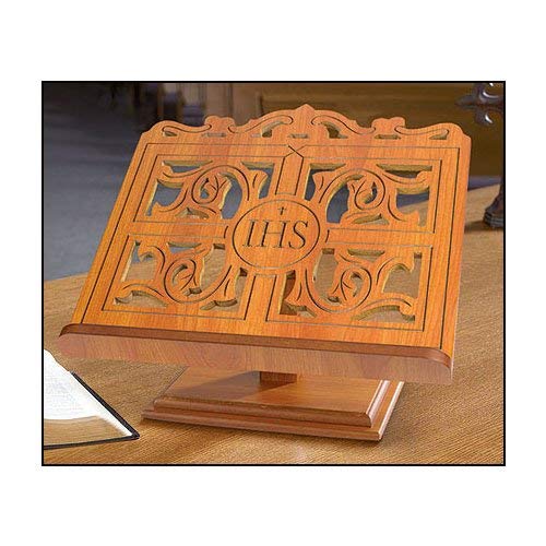 Handcrafted Wooden Bible Stand - Elegant Religious Book Holder for Church, Home & Prayer - Perfect for Worship, Bible Study & Gift Giving