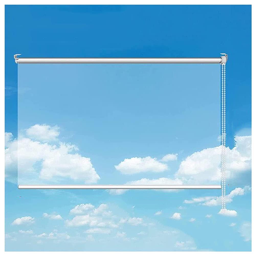 YYFANG Clear Waterproof Plastic Roller Blinds - 0.5mm Thick HD Transparent Screen for Pergola, Windows, Doors & Porches (1.2x2.5m) - UV Protection & Weather Resistant for Outdoor Shade & Privacy Solutions