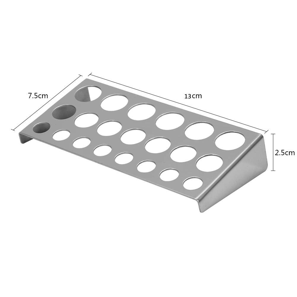 Stainless Steel Ink Cup Holder with 21 Troughs - Pigment Ink Storage Shelf Stand for Tattoo & Screen Printing Supplies | Perfect for Tattoo Artists & Print Shops