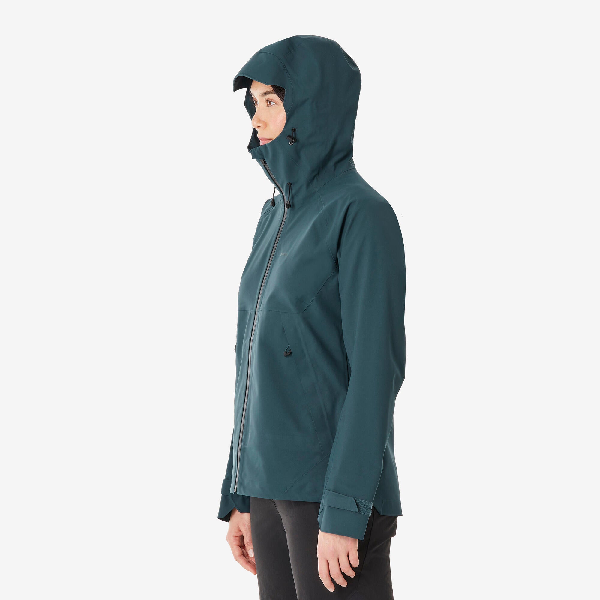 Quechua Women's MH500 Lightweight Waterproof Hiking Jacket - Windproof Outdoor Raincoat for Trekking, Camping & Travel