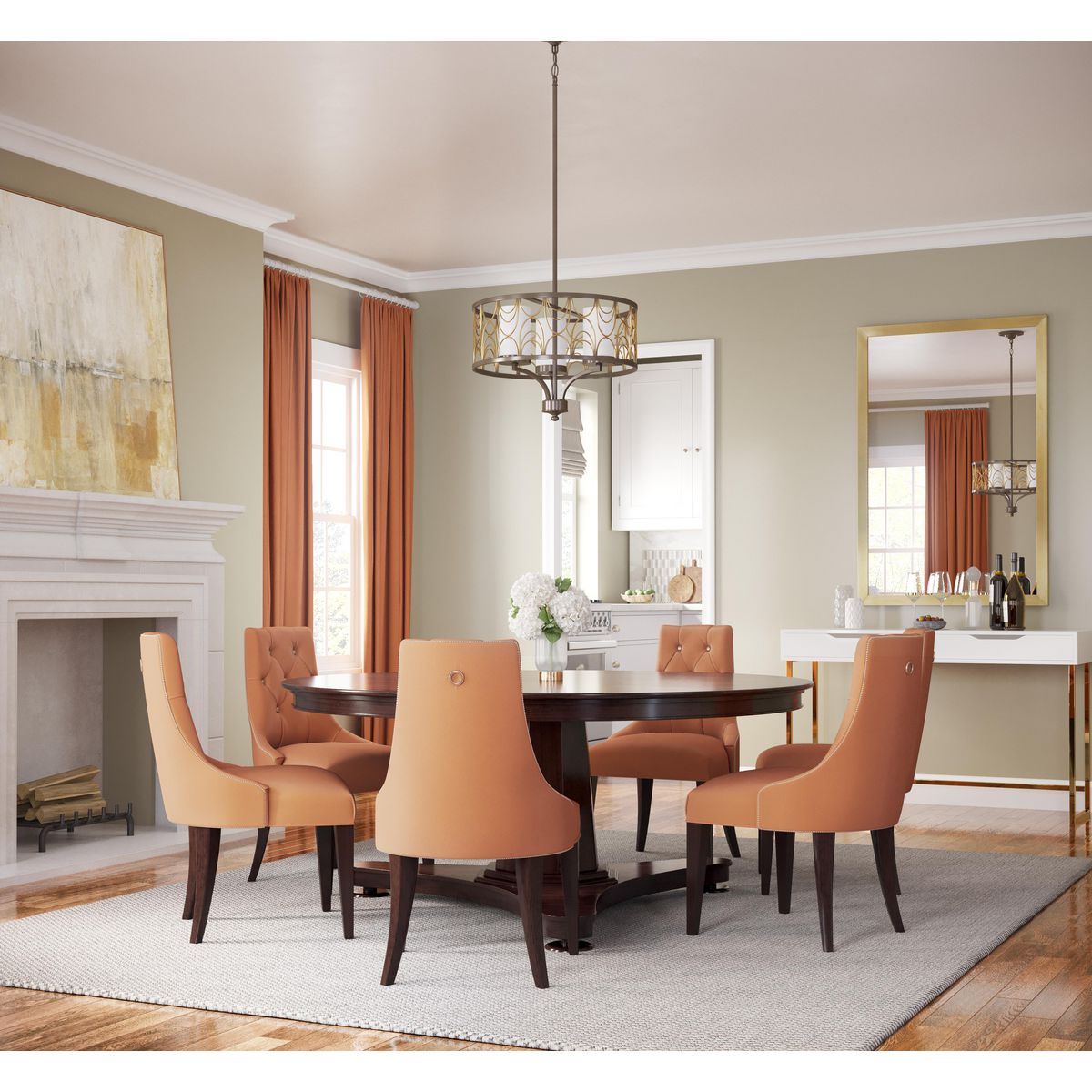 Cirrine Collection 3-Light Etched White Glass Chandelier - Elegant Dining Room & Bedroom Ceiling Lighting Fixture