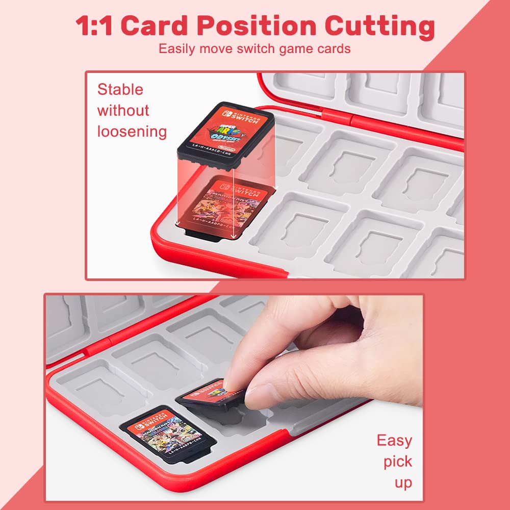 Nintendo Switch Game Card Case Holder - Compatible with Switch/Switch OLED - Portable Protective Storage for Switch Game Cartridges - Perfect for Travel, Home, and On-the-Go Gaming