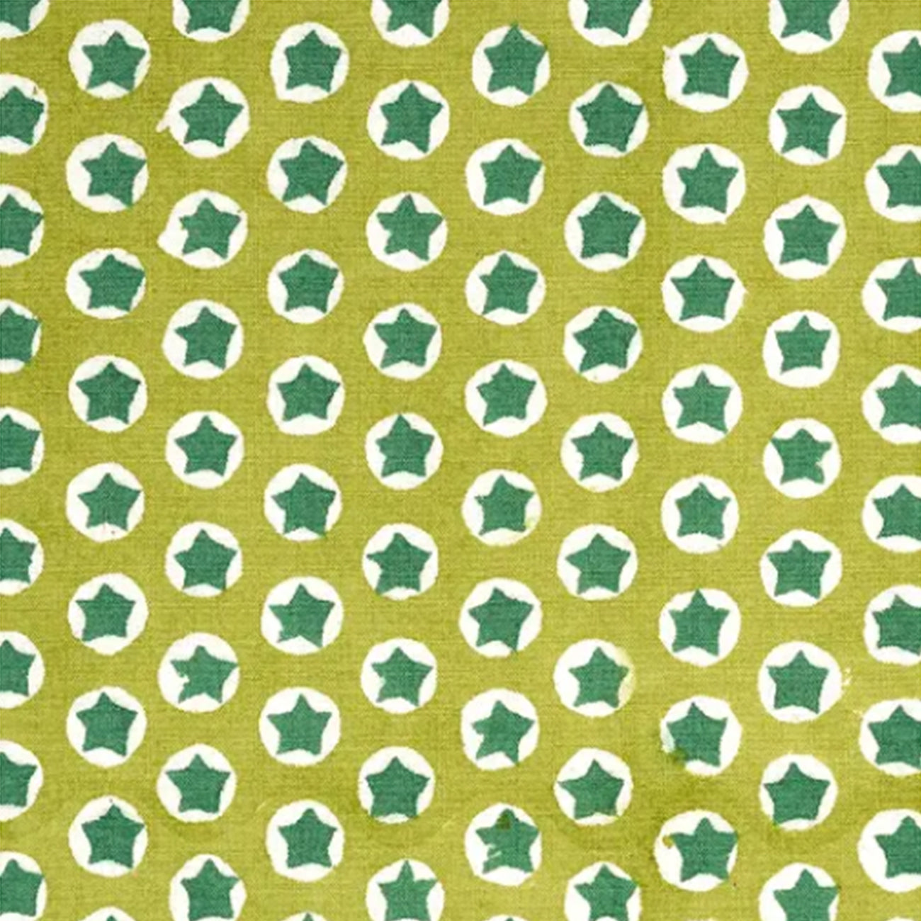 Handmade Block Printed Cotton Fabric - Green Tuk Tuk Design for DIY Crafts, Home Decor & Upholstery | Eco-Friendly & Soft Material