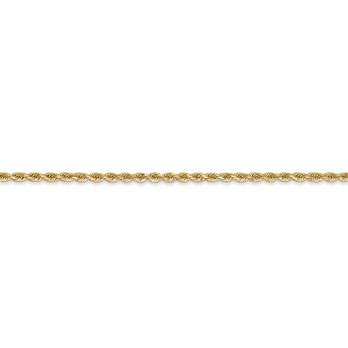 1.75mm 14K Yellow Gold Diamond-Cut Rope Chain Bracelet for Women - Elegant Jewelry Gift for Birthday, Anniversary & Special Occasions