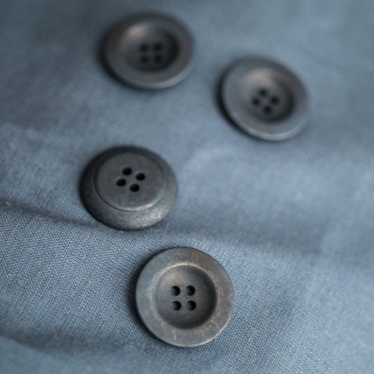 Merchant & Mills Navy 22mm Corozo Buttons - Eco-Friendly Natural Tagua Nut Buttons for Sewing, Crafts & DIY Fashion Projects