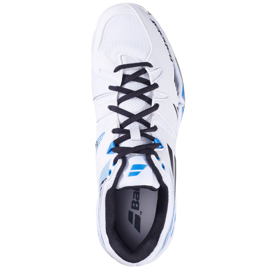 Babolat Shadow Spirit Men's Indoor Court Shoes - White/Black - Lightweight Tennis Shoes for Badminton, Squash & Volleyball - Non-Marking Rubber Sole for Indoor Courts