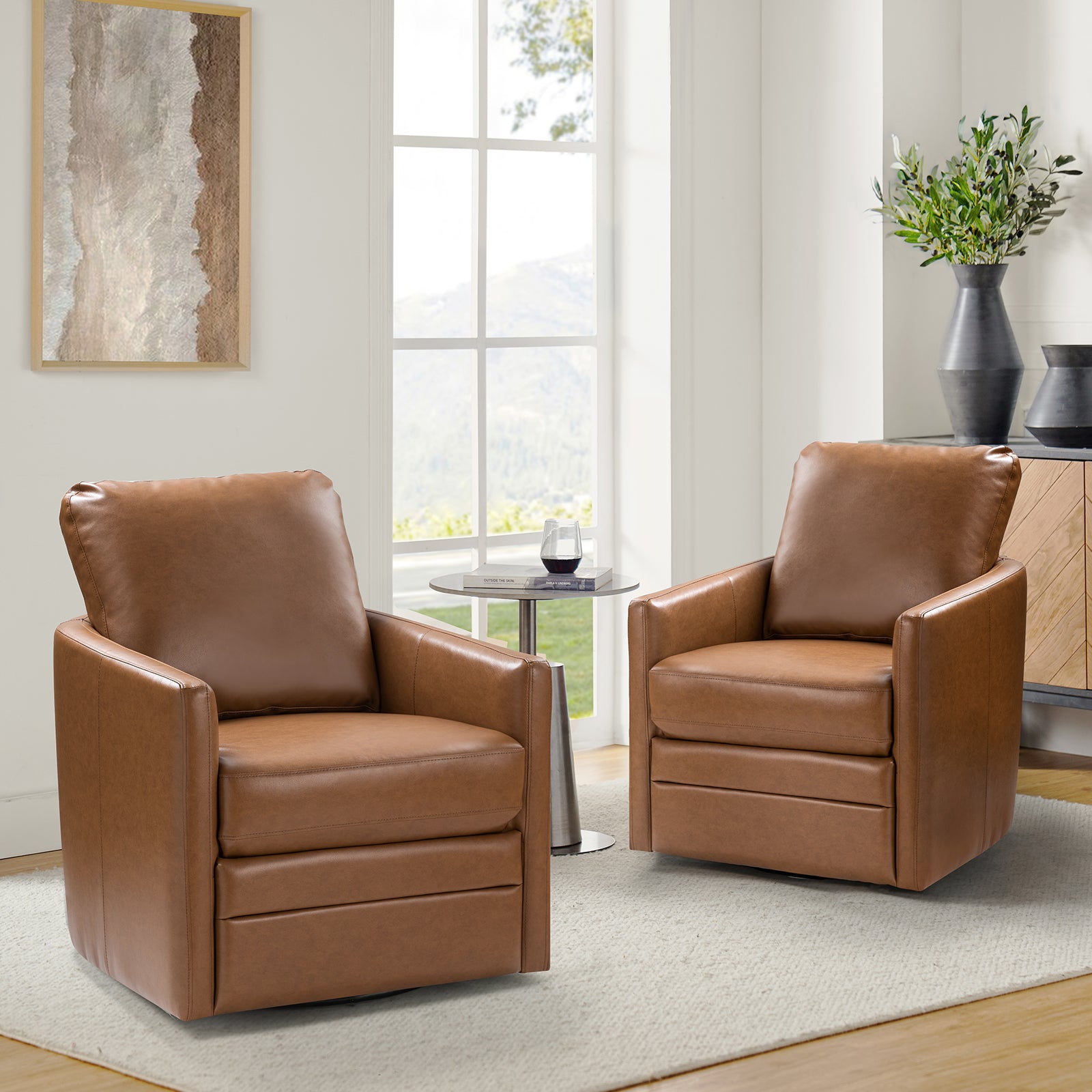 Aurora Swivel Chair - 360 Degree Rotating Modern Office Chair with Ergonomic Design for Home & Workspace Comfort