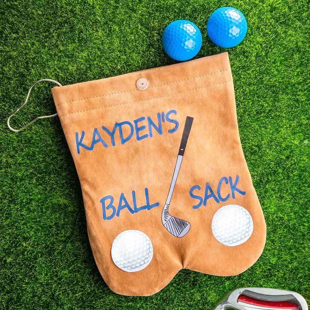 Custom Personalized Golf Bag Pouch - Portable Flannel Golf Holder & Storage Bag for Men - Ideal Gift for Father, Husband & Golf Lovers - Perfect for Golf Courses, Driving Ranges & Travel Accessories