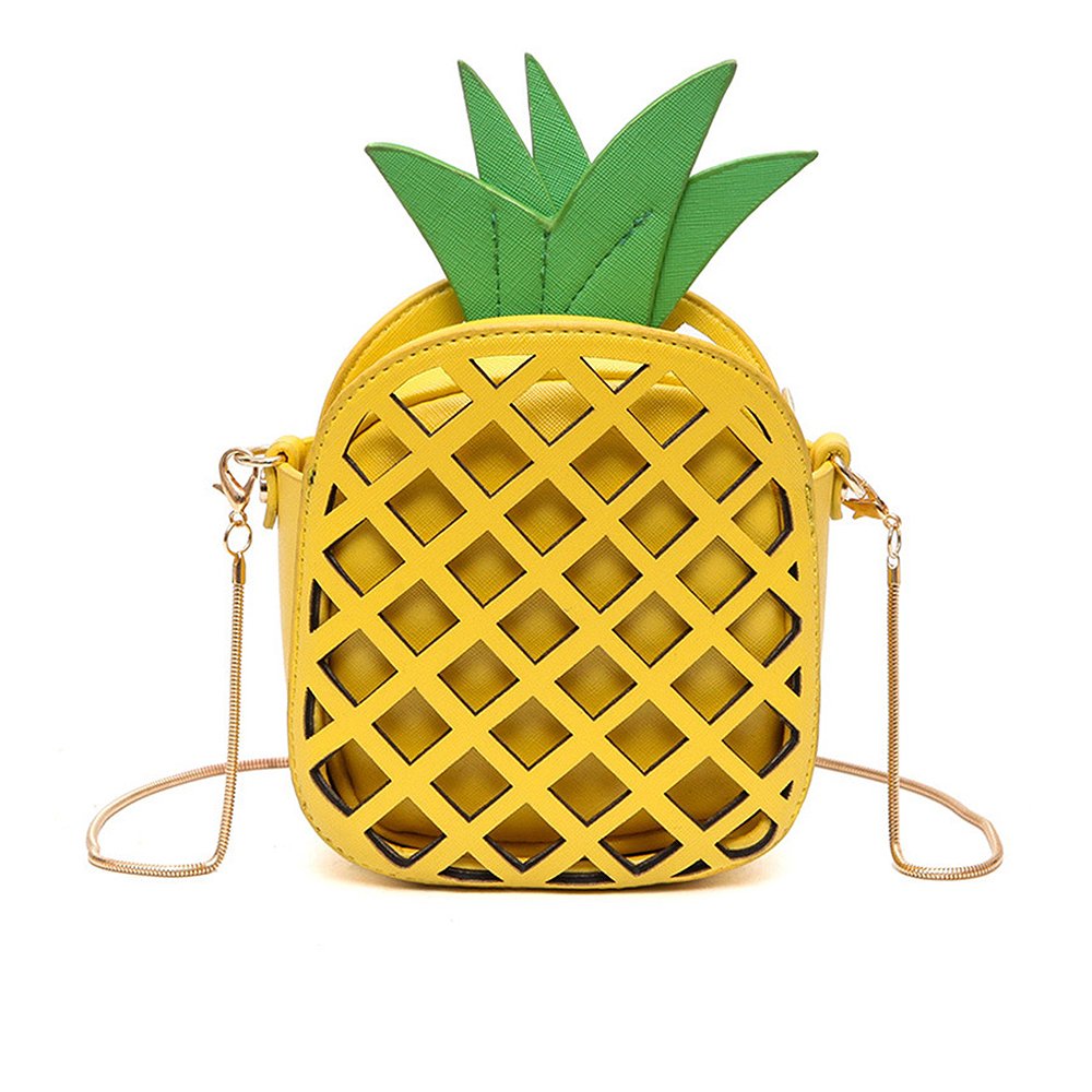 Stylish Pineapple Crossbody Bag for Women - PU Leather Shoulder Messenger Purse with Phone Pocket - Perfect Christmas Gift for Her - Great for Travel, Shopping & Everyday Use