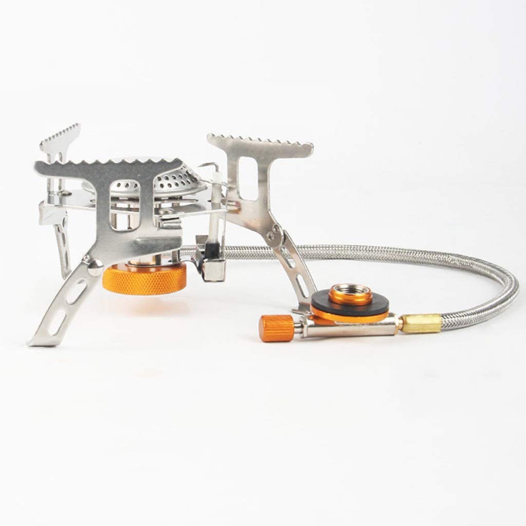 Portable Windproof Camping Gas Stove for Hiking & Picnic - Silver