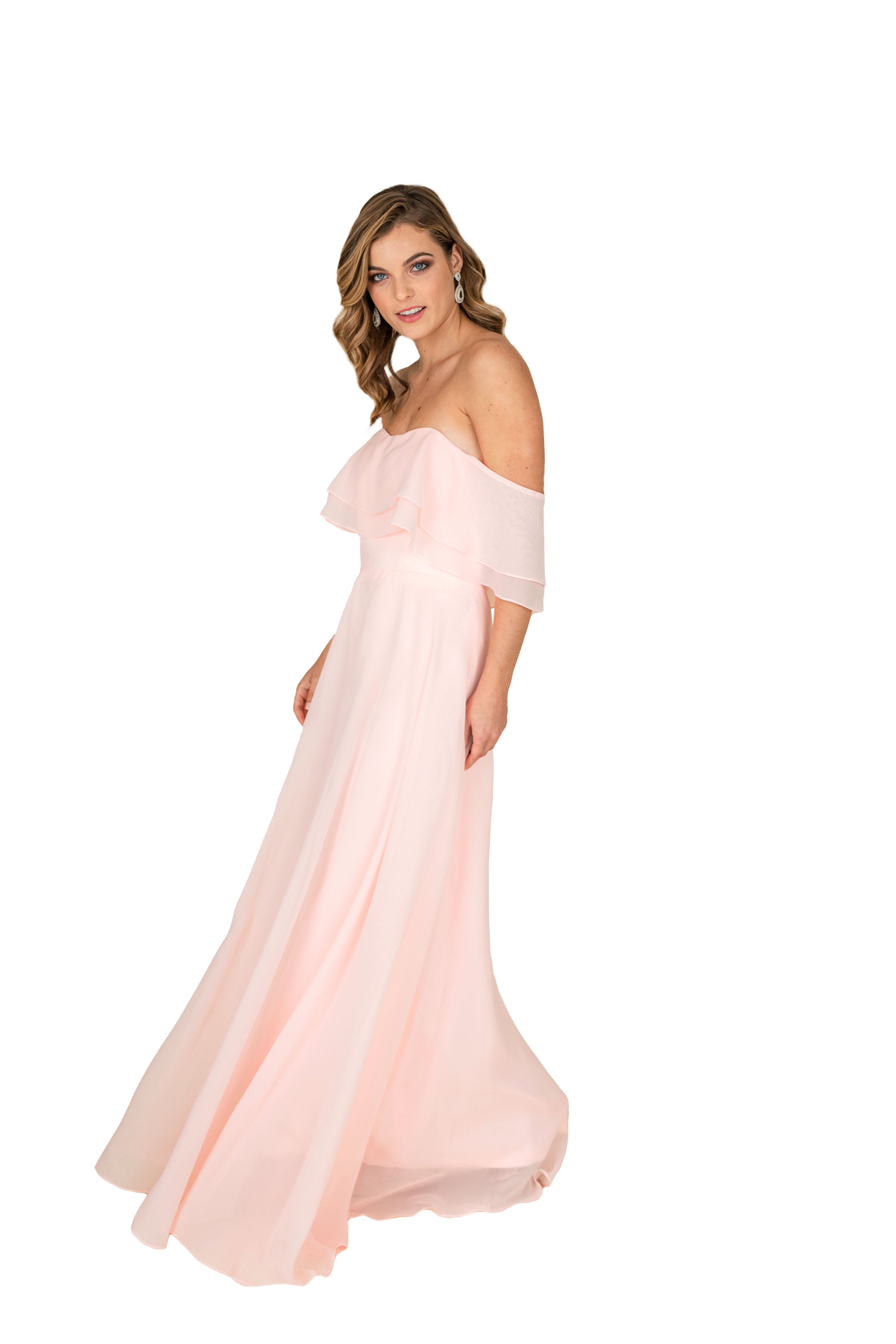 Elegant Women's Chiffon Off-The-Shoulder Flare Dress - Summer Beach Party, Wedding Guest, Vacation Outfit