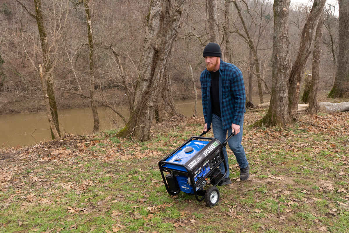 5500W Dual Fuel Portable Generator with CO Alert - Gas & Propane Powered for Camping, RV, Emergency Backup & Home Use