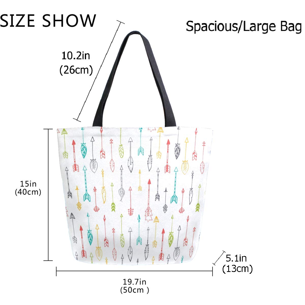 Stylish Print Extra Large Shoulder Tote Bag for Women - Durable Beach Travel Weekender, Gym & Grocery Shopping Bag - Perfect for Work, Vacation & Everyday Use
