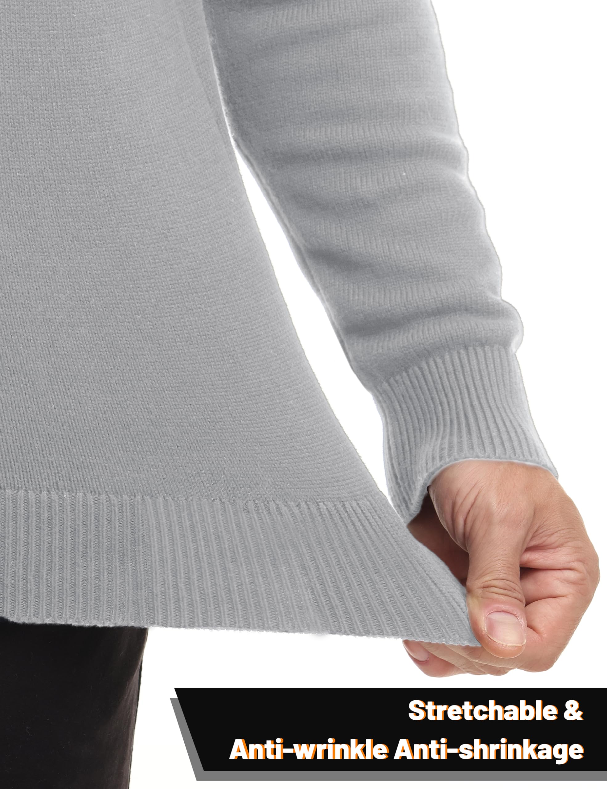 MAGNIVIT Men's Quarter Zip Striped Sweater Pullover - Color Block Polo Sweatshirt for Fall Winter & Spring | Casual Office Wear & Outdoor Activities