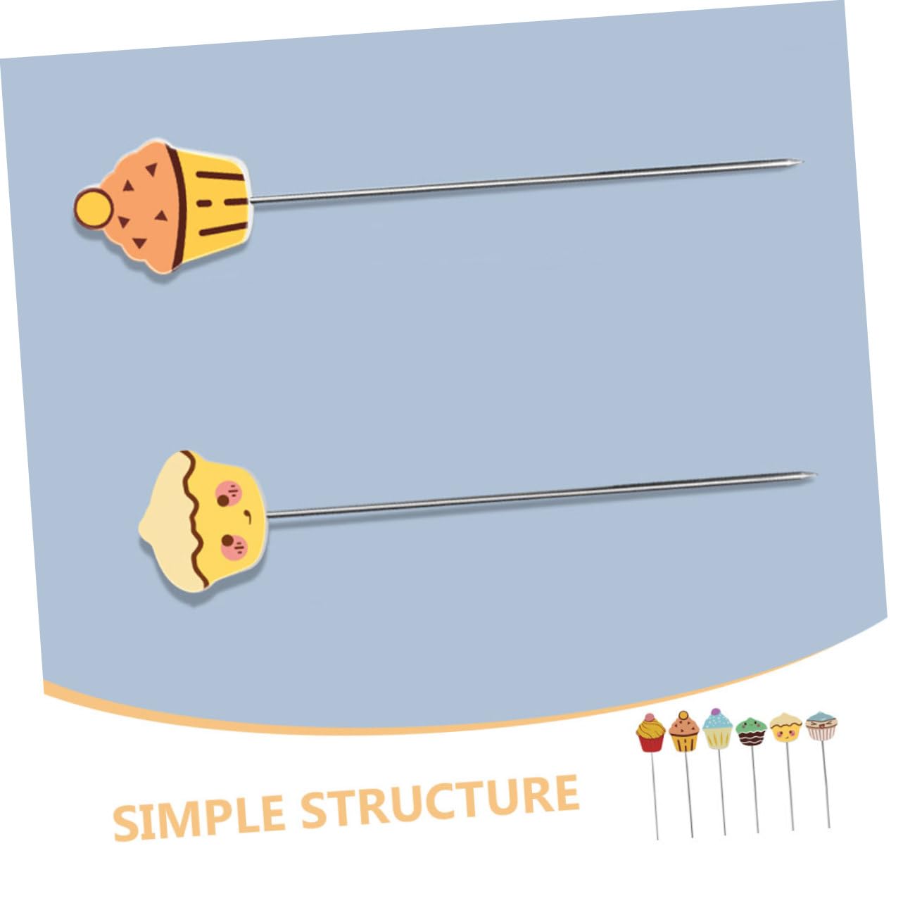 6-Piece Cake Test Pin Set - Metal Cake Tester Probe for Baking, Bread & Donuts - Essential Kitchen Baking Tools for Perfect Doneness (Ideal for Home Bakers & Professional Chefs)