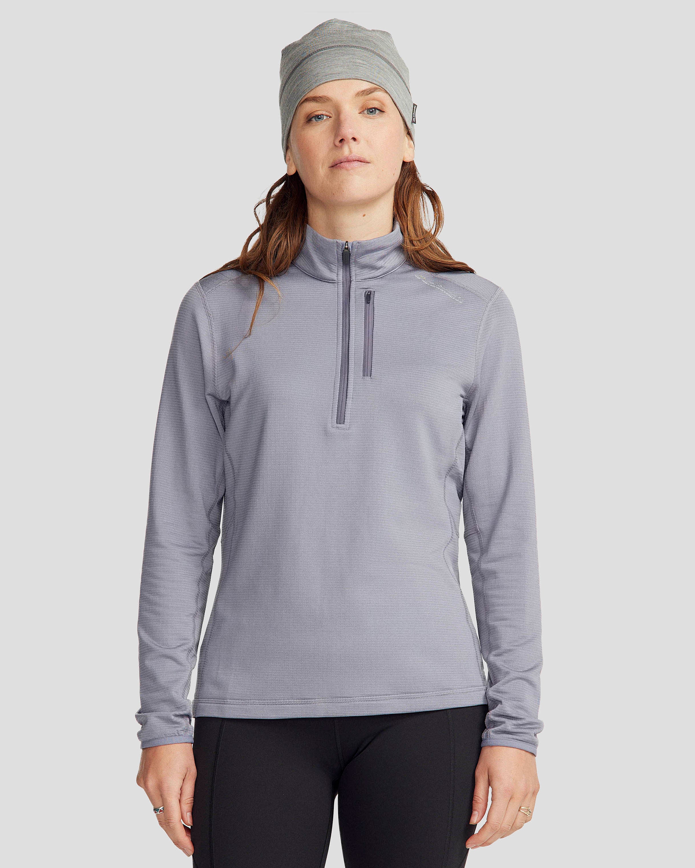 Women's Seeker Fleece ¼ Zip Pullover - Soft Thermal Winter Jacket for Hiking & Outdoor Activities - Dark Haze Color