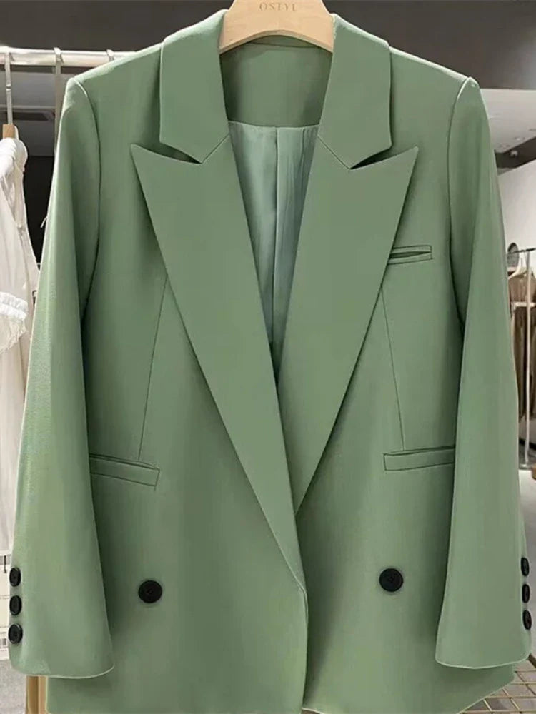 Stylish Women's Blazer Jacket - Office & Street Fashion Coat for Spring & Autumn | Chic Outerwear for Professional & Casual Wear