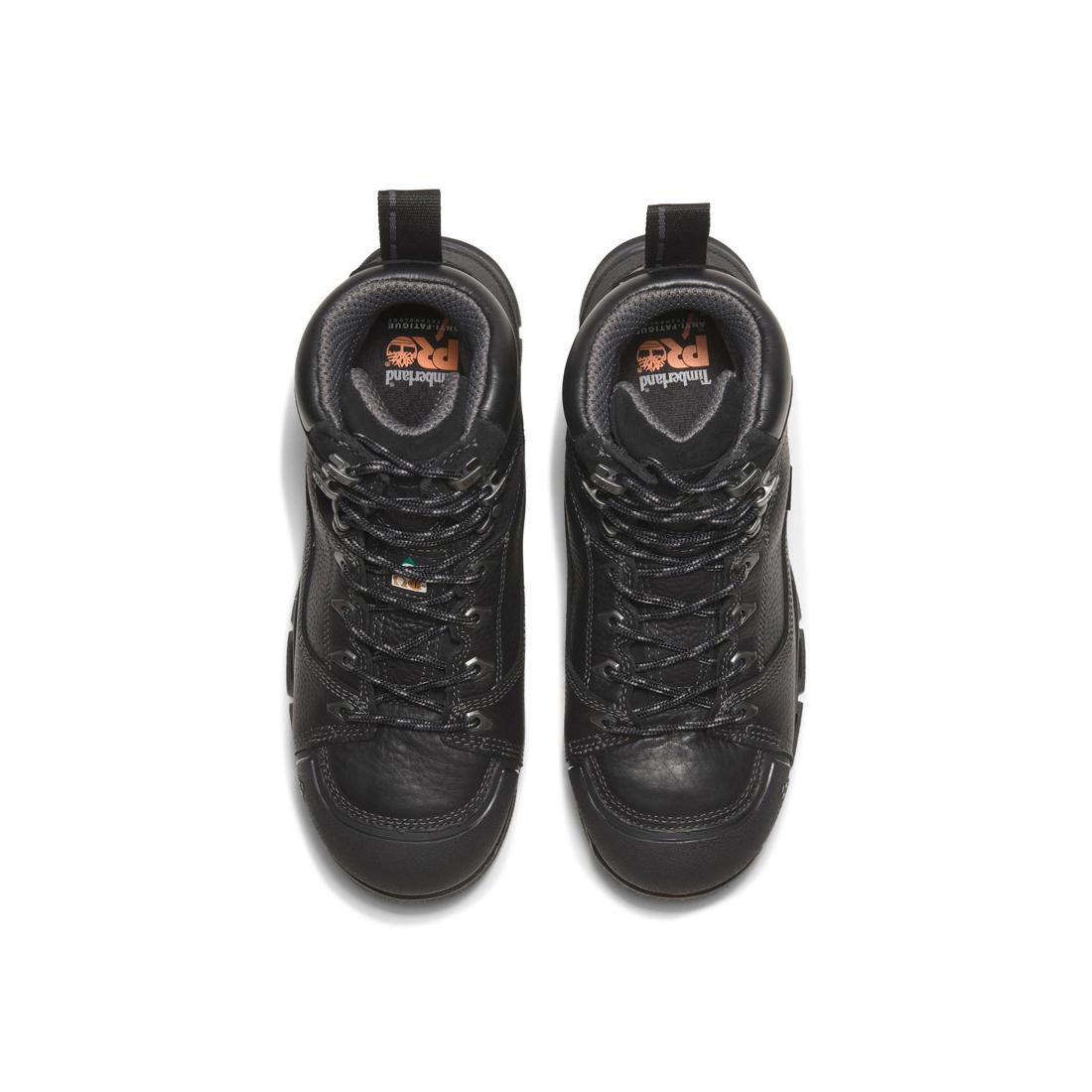 Endurance EV 6-Inch Composite Toe Waterproof Work Boots for Men - Black Safety Shoes for Construction, Warehouse & Outdoor Work