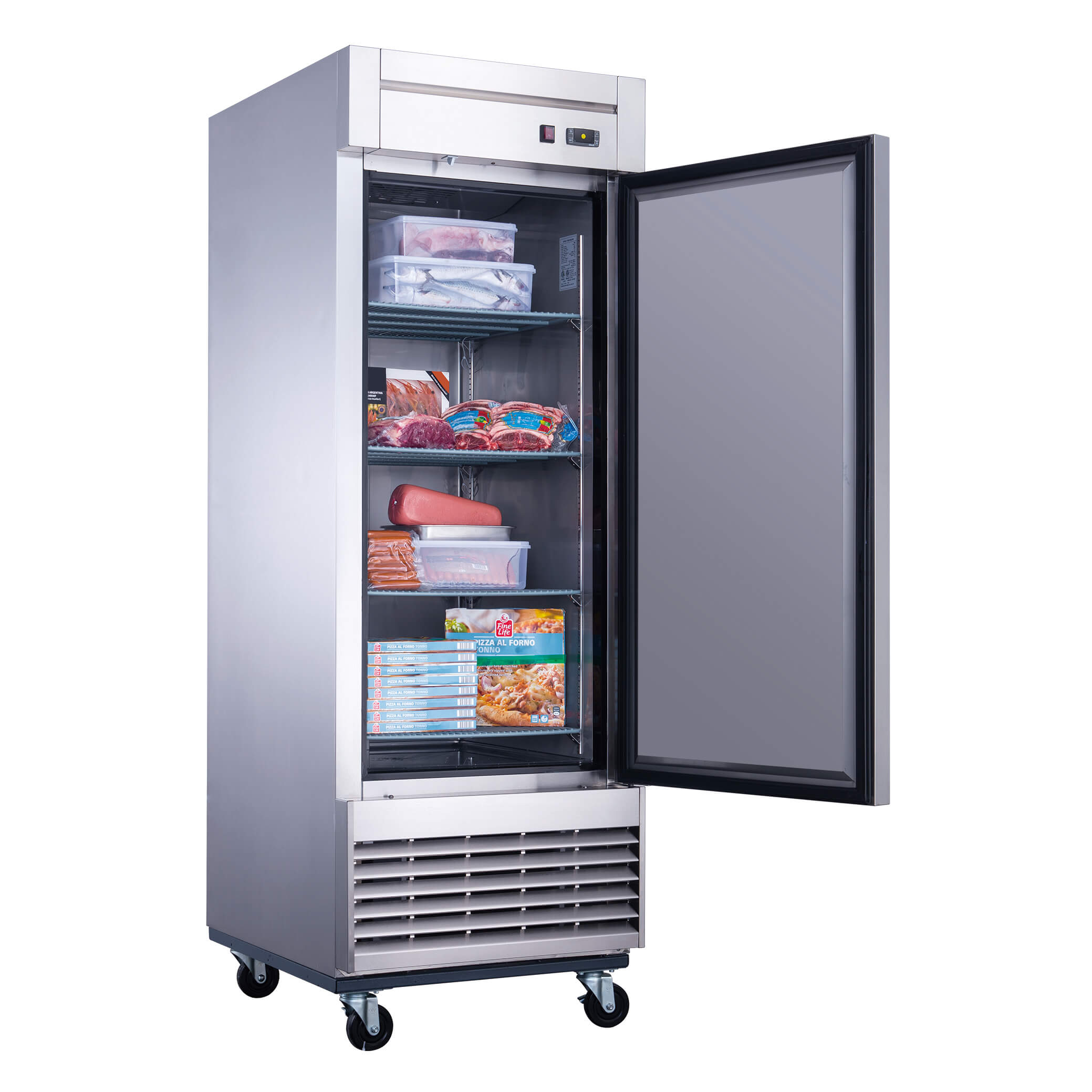 Dukers D28F Single Door Freezer - Energy Efficient Upright Freezer for Home, Kitchen, Restaurant & Commercial Use - Perfect for Storing Frozen Foods, Ice Cream & Bulk Meats