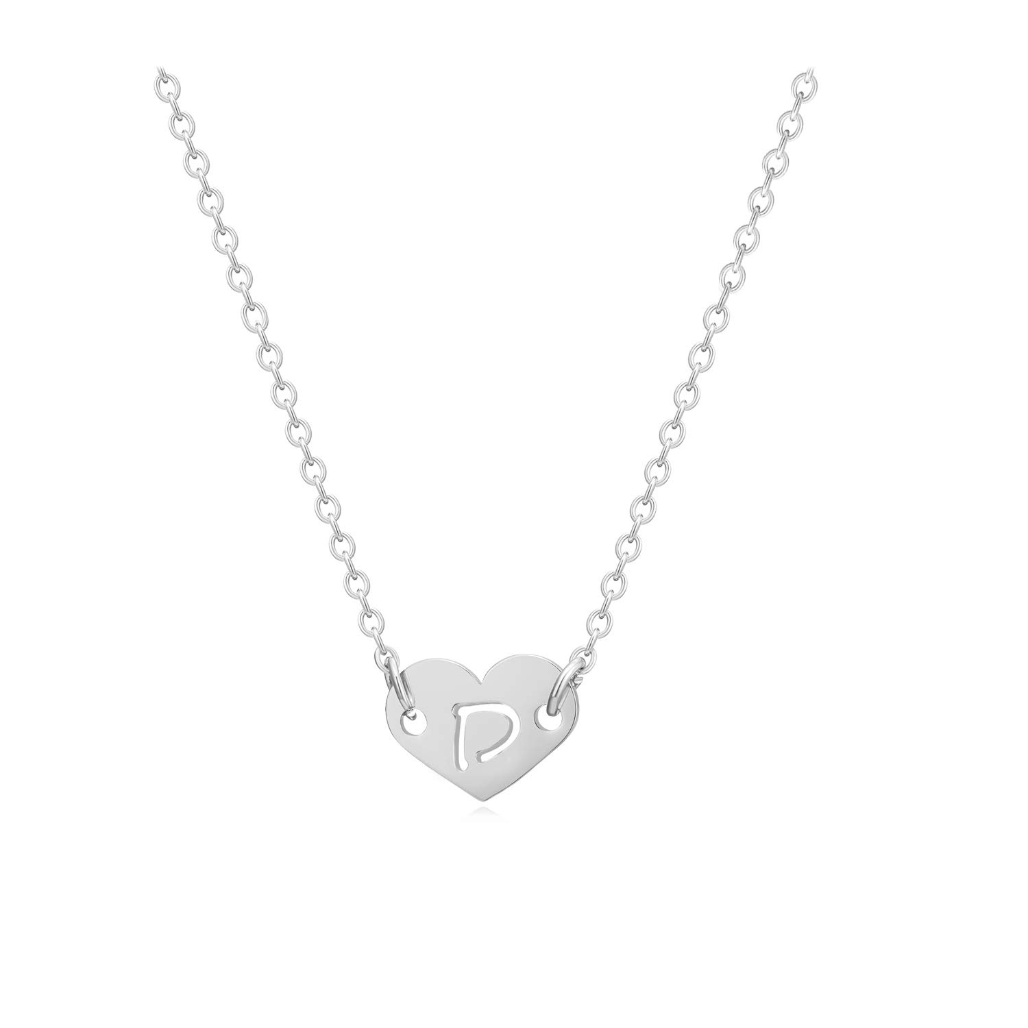 CHOA Tiny Heart A-Z Initial Necklace - Gold Love Letter Choker Necklace for Women - Personalized Heart Letter Pendant Jewelry - Perfect for Valentine's Day Gifts, Anniversary Presents & Everyday Wear