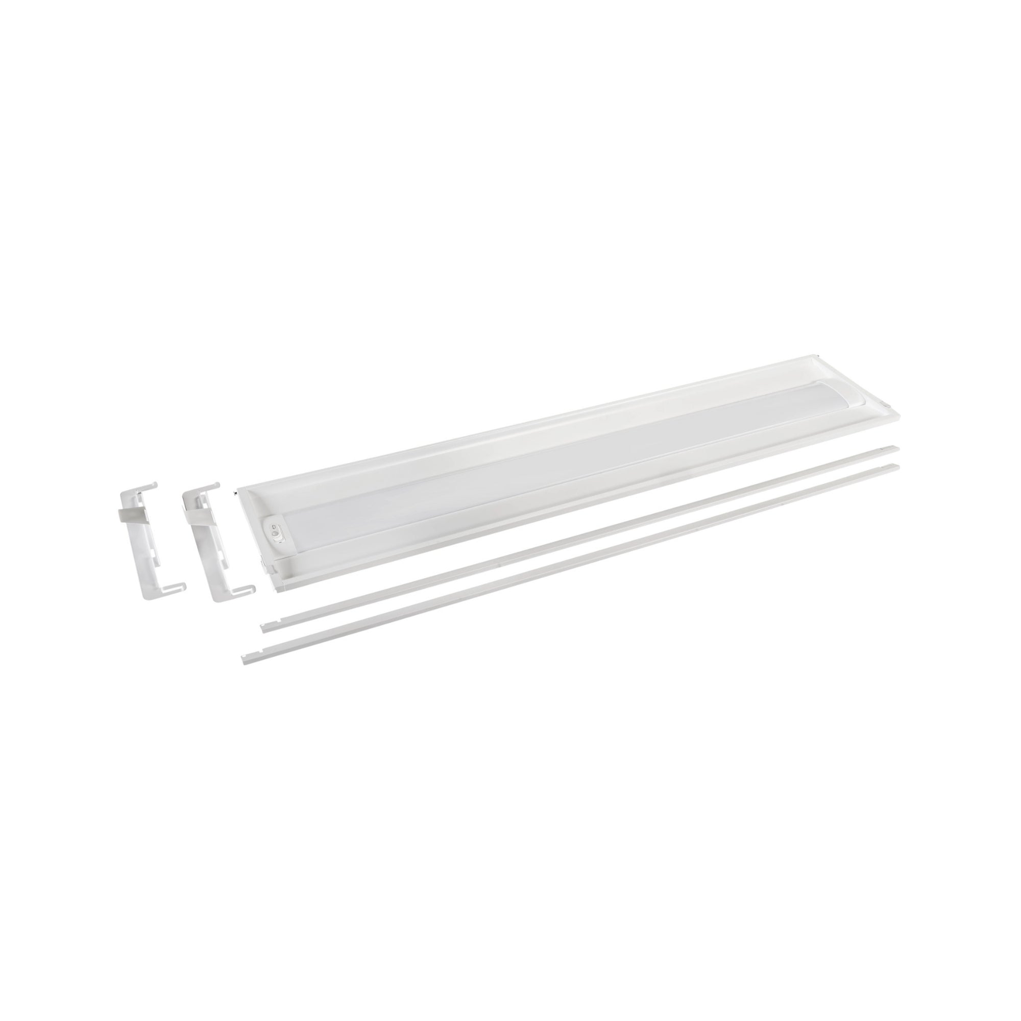 1x4 LED Troffer Retrofit Light Fixture - 24W/30W/35W, 4550 Lumens, 3500K/4000K/5000K CCT, 120-277V, Center Basket - Perfect for Office, Warehouse & Commercial Lighting