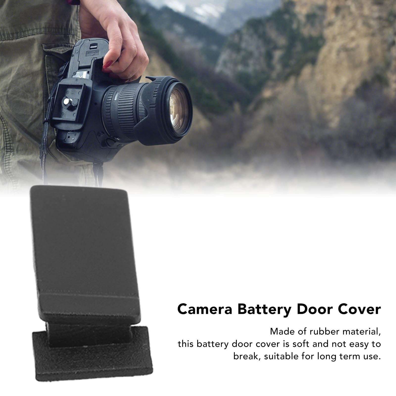 TOUISEDGI Battery Door Cover - Replacement Camera Battery Cover Small Rubber Protective Lid for Canon 60D 70D DSLR - Perfect for Outdoor Photography & Travel Accessories