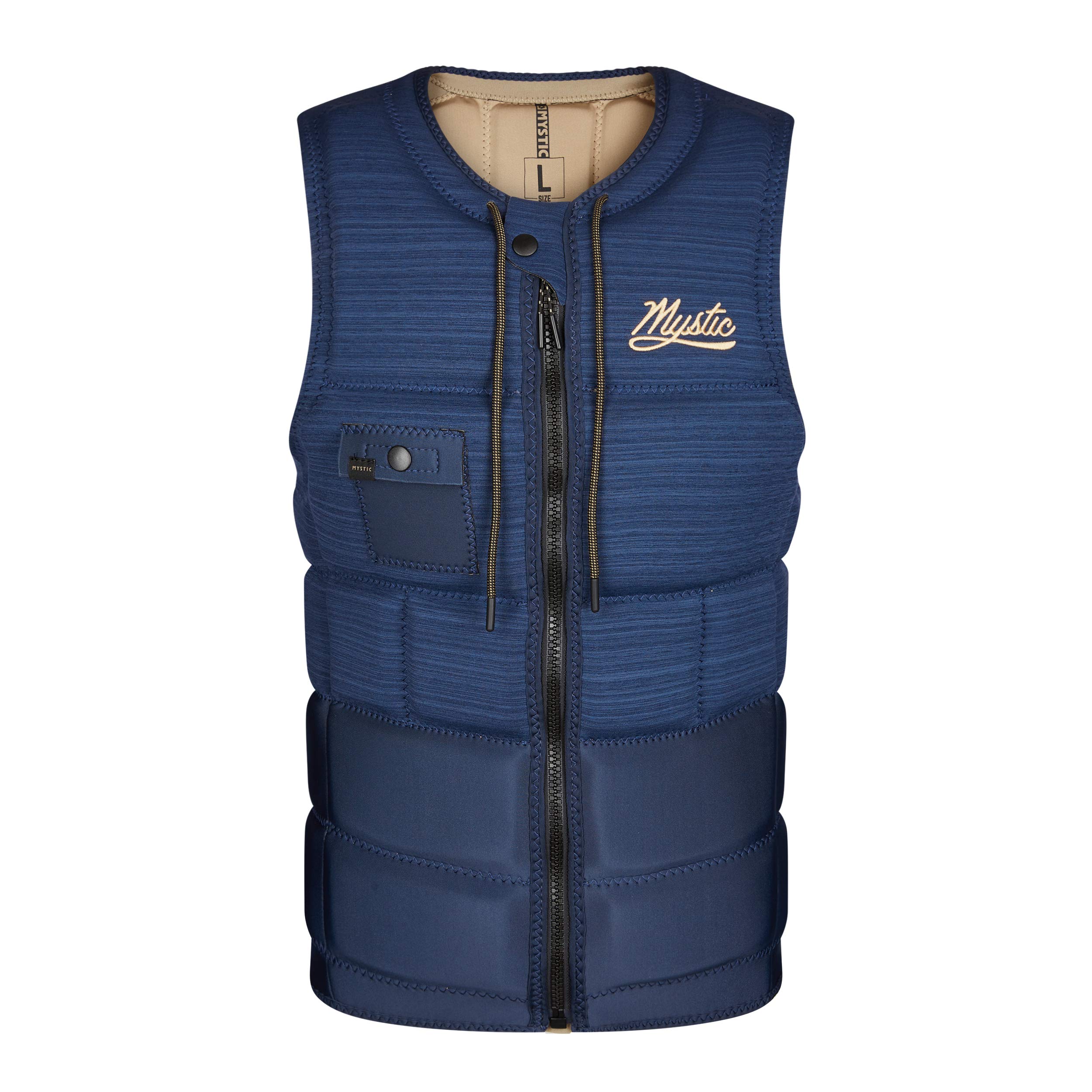 Mystic 2021 Outlaw Night Blue Front Zip Impact Vest - Water Sports Safety Gear for Wakeboarding, Kitesurfing & Paddleboarding
