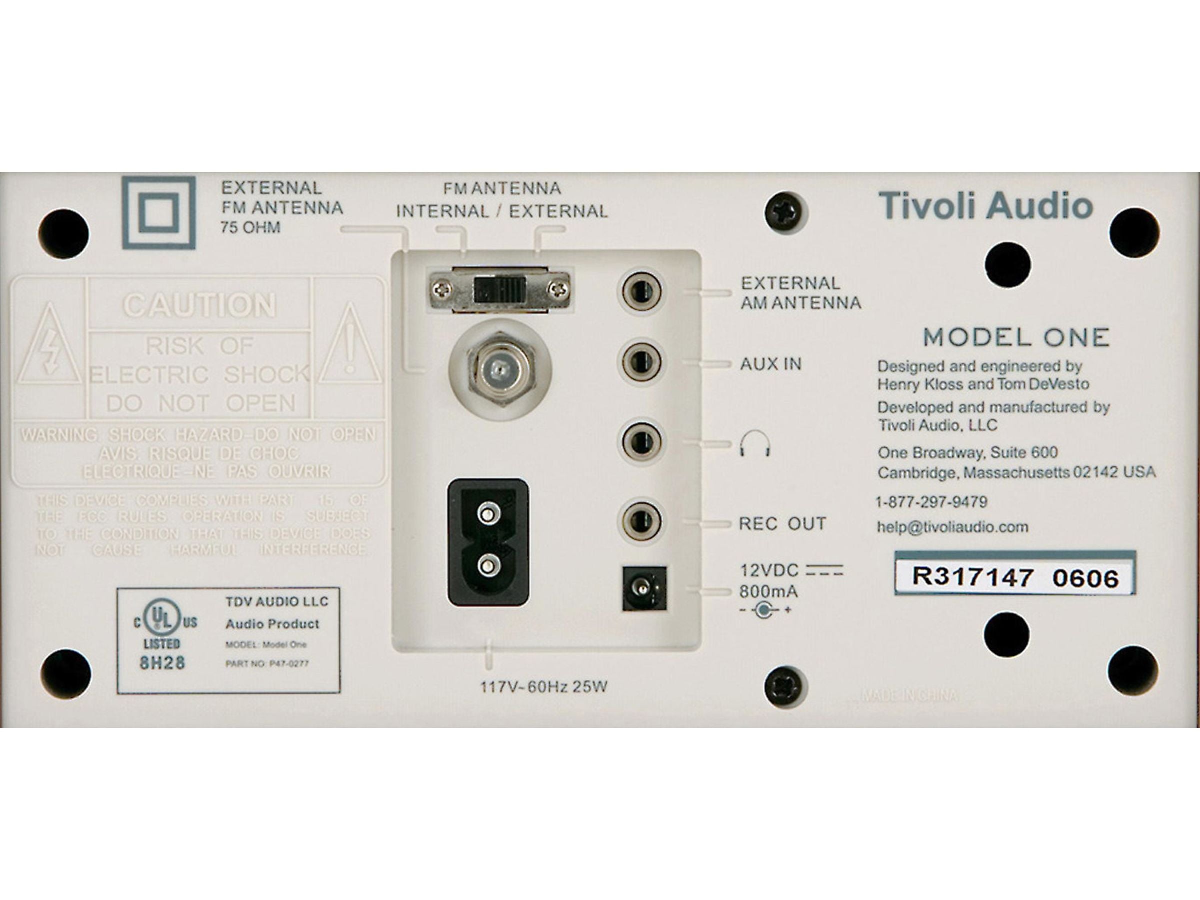 Tivoli Audio Henry Kloss Model One AM/FM Table Radio - Premium Sound Quality, Classic Wooden Design for Home & Office Use | Perfect for Bedroom, Kitchen, Living Room & Workspace