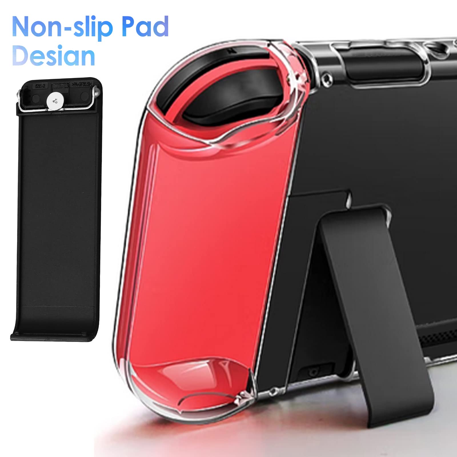 4-Piece Kickstand Replacement for Nintendo Switch - Durable Rear Stand Bracket Compatible with Switch Console - Perfect for Gaming, Travel & Hands-Free Play