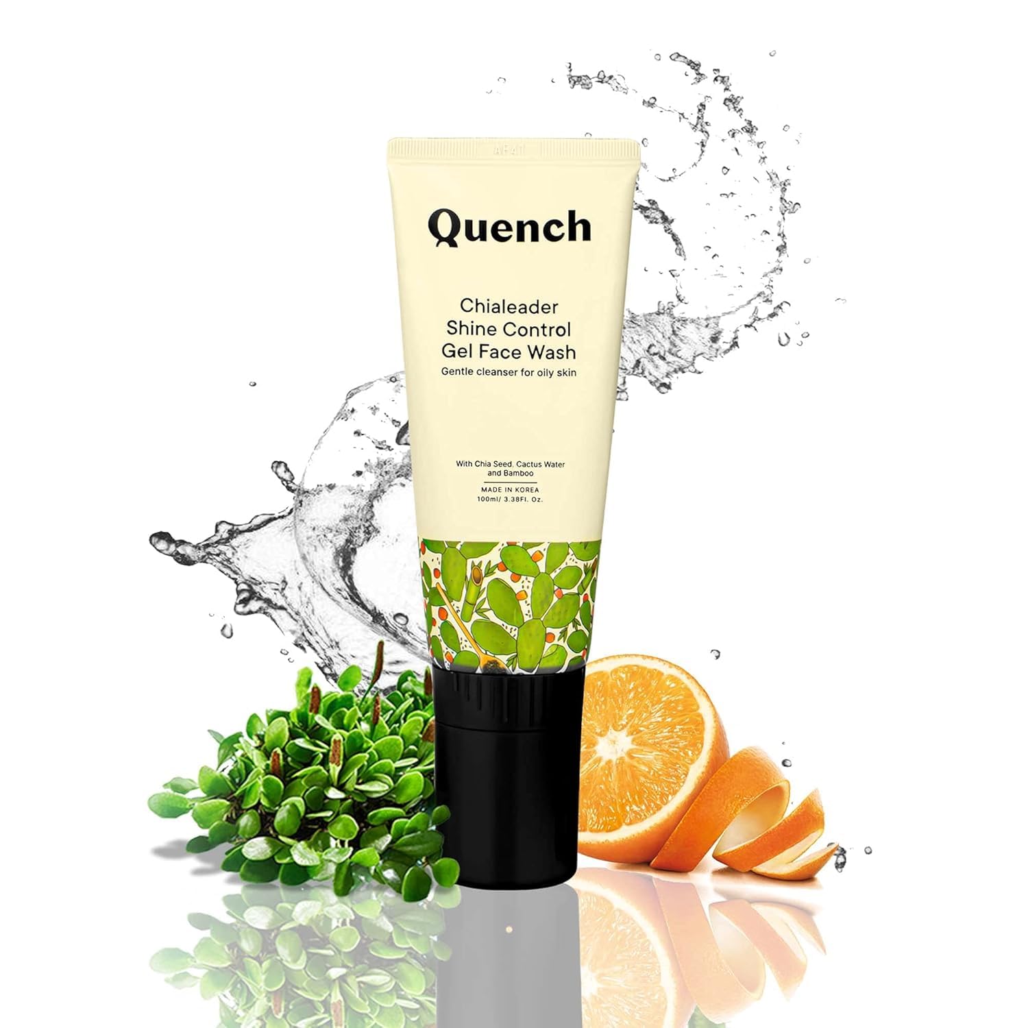 Korean Oil Control Face Wash with Silicone Brush - For Oily Skin & Blackheads - Home & Travel Use