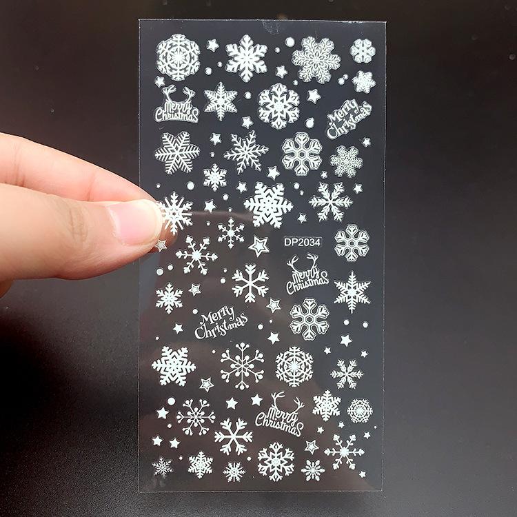 Festive Christmas Gold & Glow-in-the-Dark Nail Art Stickers - Holiday Party Nail Decals for Women, DIY Manicure Accessories (Perfect for Christmas Parties, Gift Giving & Festive Nail Designs)