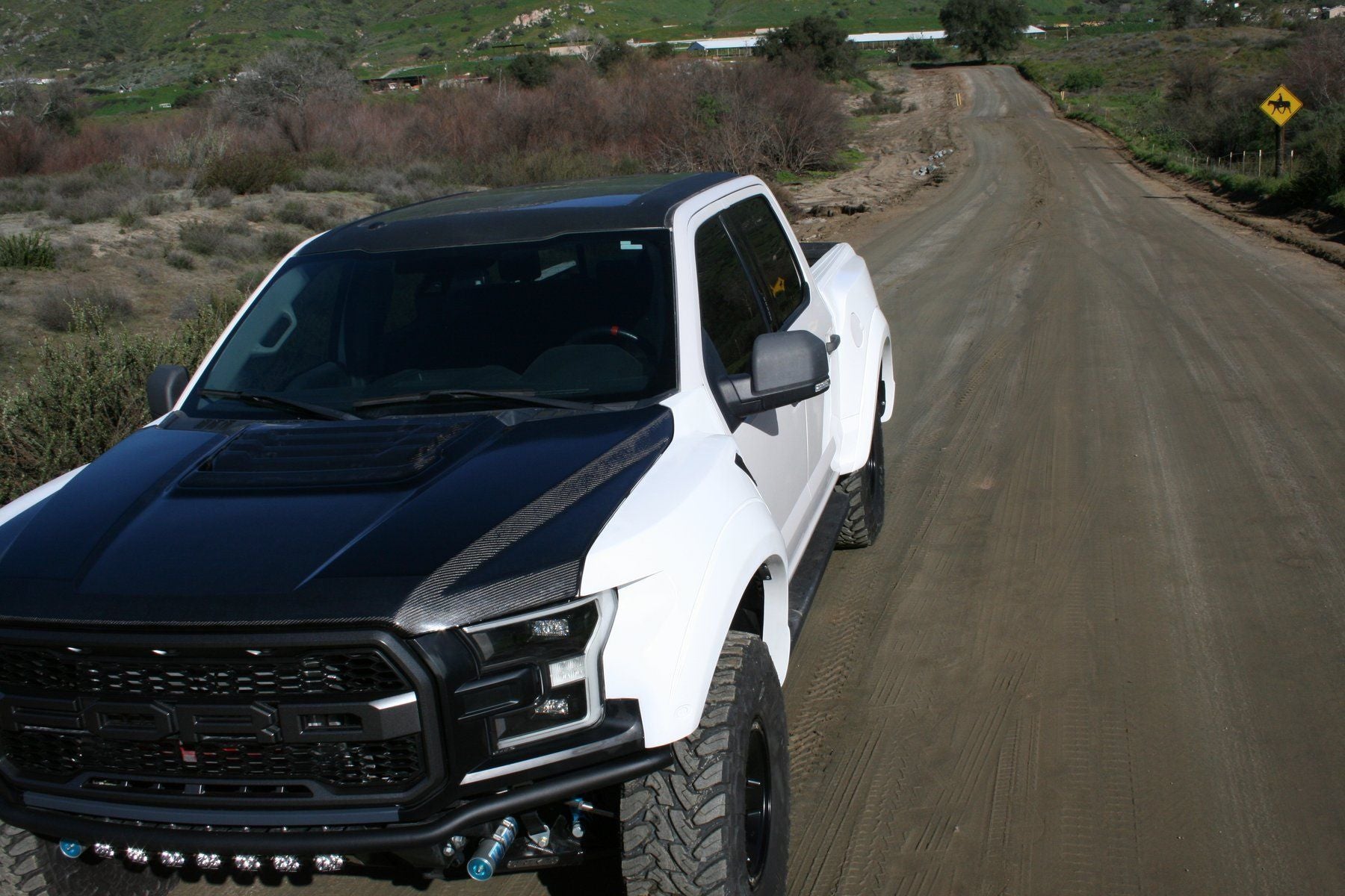 2017-2019 Ford Raptor OEM Style Replacement Hood - Durable Fiberglass Construction for Off-Road & Street Use | Perfect for Truck Upgrades & Custom Builds