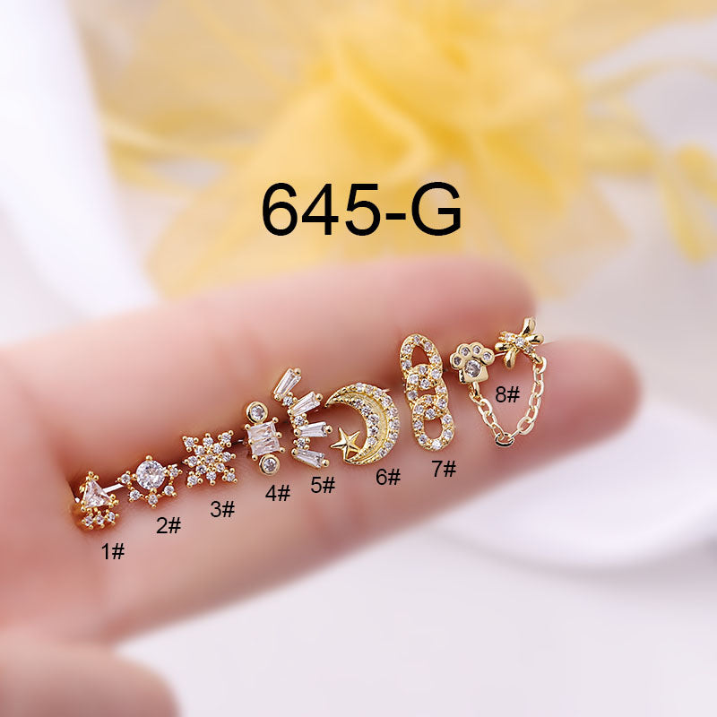 20G Cartilage Tiny Geometric Stud Earrings | HSPJ645 | Perfect for Everyday Wear, Parties & Gifts