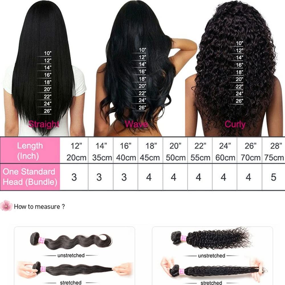 QinMei 100% Virgin Unprocessed Brazilian Straight Human Hair Weaves - 3 Bundles (10A Grade, Remy, Natural Black) 20/22/24 Inch for Hair Extensions & Styling - Perfect for Daily Wear, Parties & Special Occasions