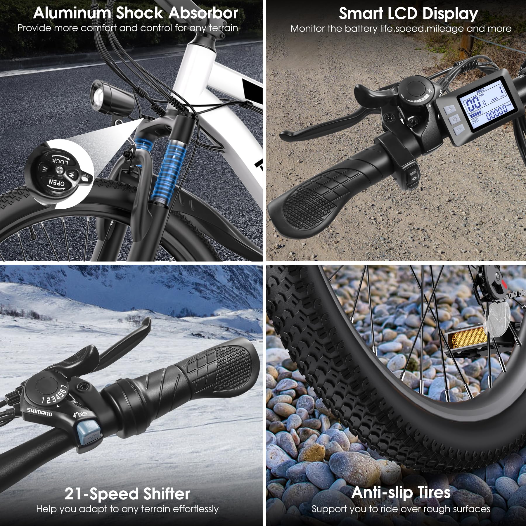 **1000W Electric Bike for Adults - Peak 26